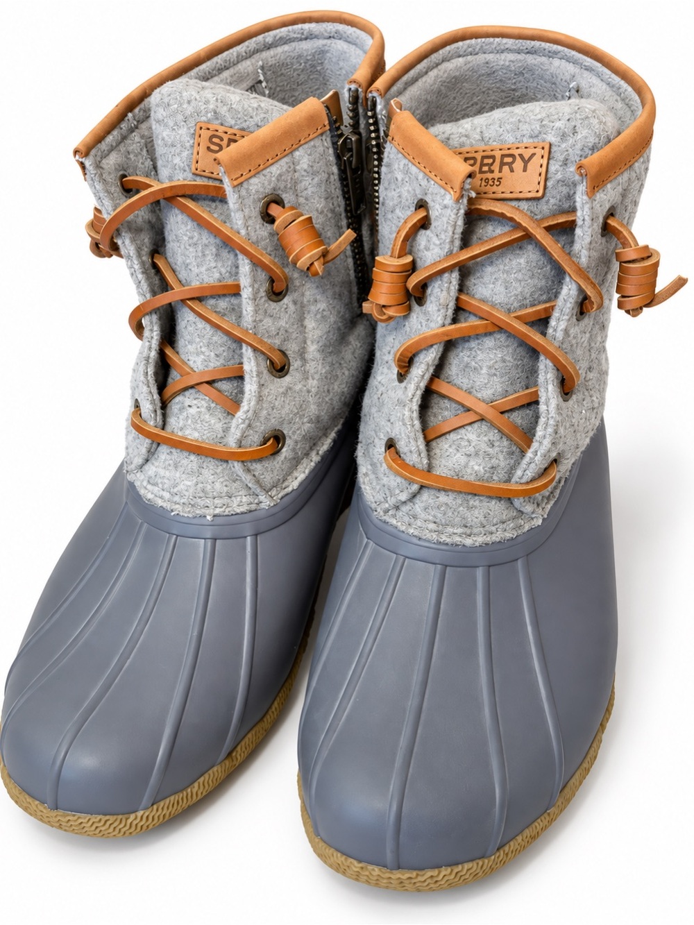 Sperry Gray & Tan Women's Waterproof Winter Duck Boots